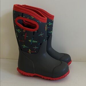 Bogs Durham Planes Kids Insulated Waterproof Winter Boots - Size 10